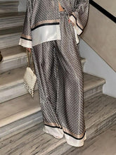 Exquisito estampado de cuadros único, cintura elástica, bolsillo, pierna ancha